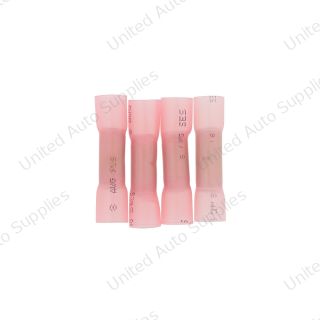 8 AWG CS Heat Shrink Butt Connector - Pink (4-Pack)