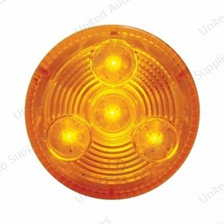 4 LED 2.5" Round Low Profile Light (Clearance/Marker) - Amber LED/Amber Lens