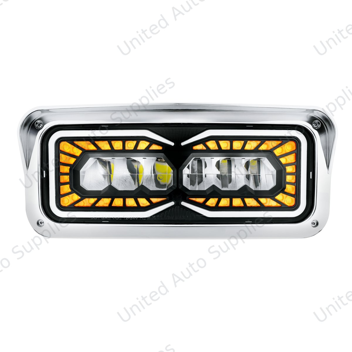 High Power 9 LED Headlight With LED Turn Signal & Position Light-Driver