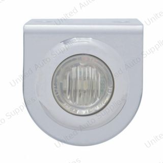 Stainless Light Bracket With 3 LED 3/4" Mini Light - Red LED/Clear Lens