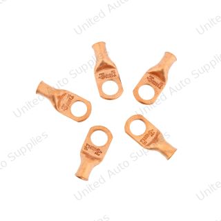 6 AWG 3/8" Stud Seamless Tubular Copper Lug (5-Pack)