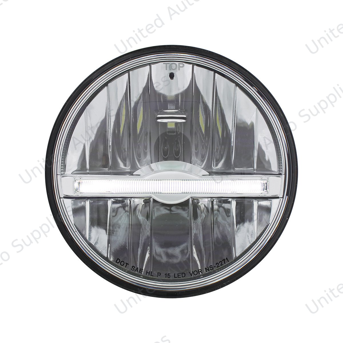 ULTRALIT - 9 LED 5-3/4" LED Headlight With White LED Position Light Bar