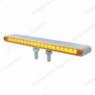 38 LED 12" Reflector Double Face Light Bar - Amber & Red LED/Amber & Red Lens