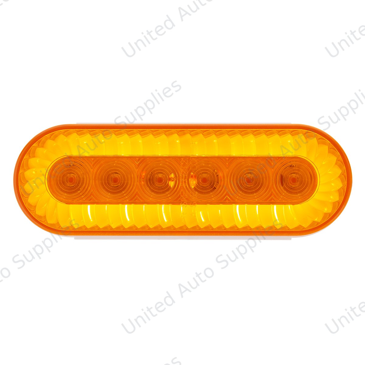 20 LED 6" Oval Turbine Light (Turn Signal) - Amber LED/Amber Lens