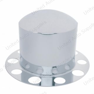 Stainless Dome Rear Axle Cover 2PC Kit For 1-1/2" Nut Cover - Steel Wheel