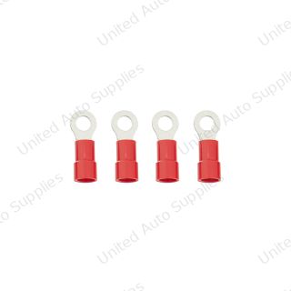 8 AWG 1/4" Stud HD Vinyl Ring Terminal (4-Pack)
