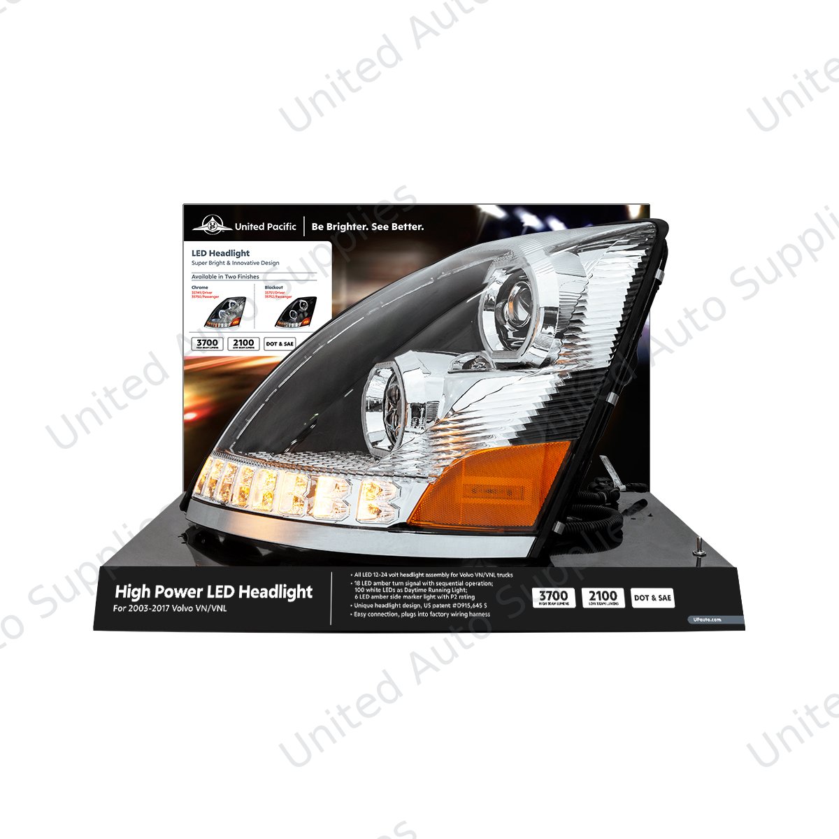 United Pacific Volvo VN/VNL Modular Headlight Display-35749