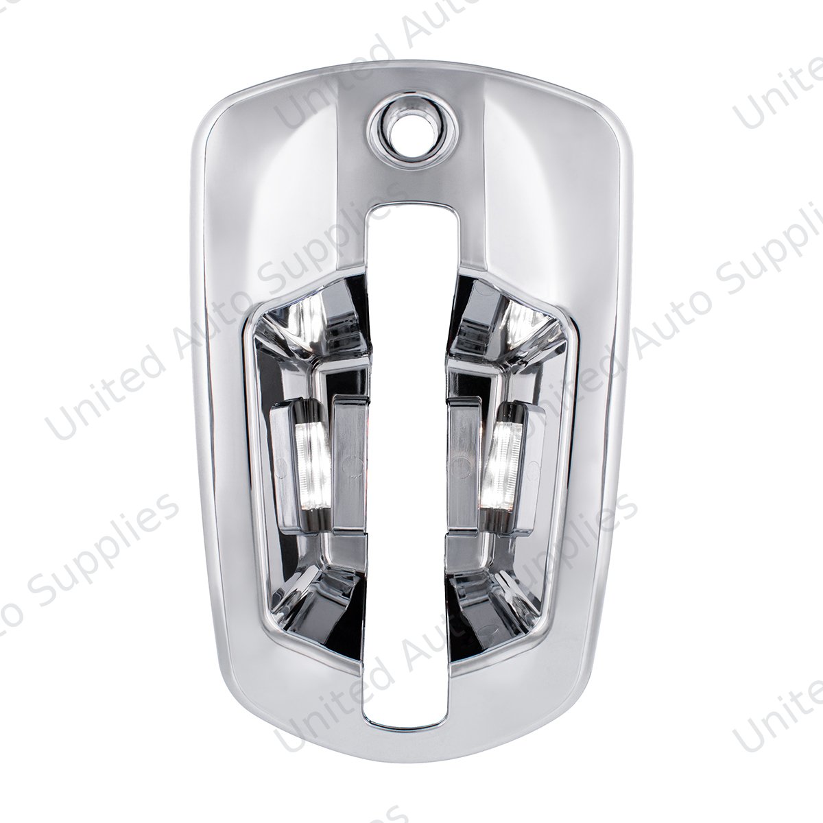 6 LED Chrome Door Handle Cover For 2018-2026 Freightliner Cascadia - Passenger, White LED