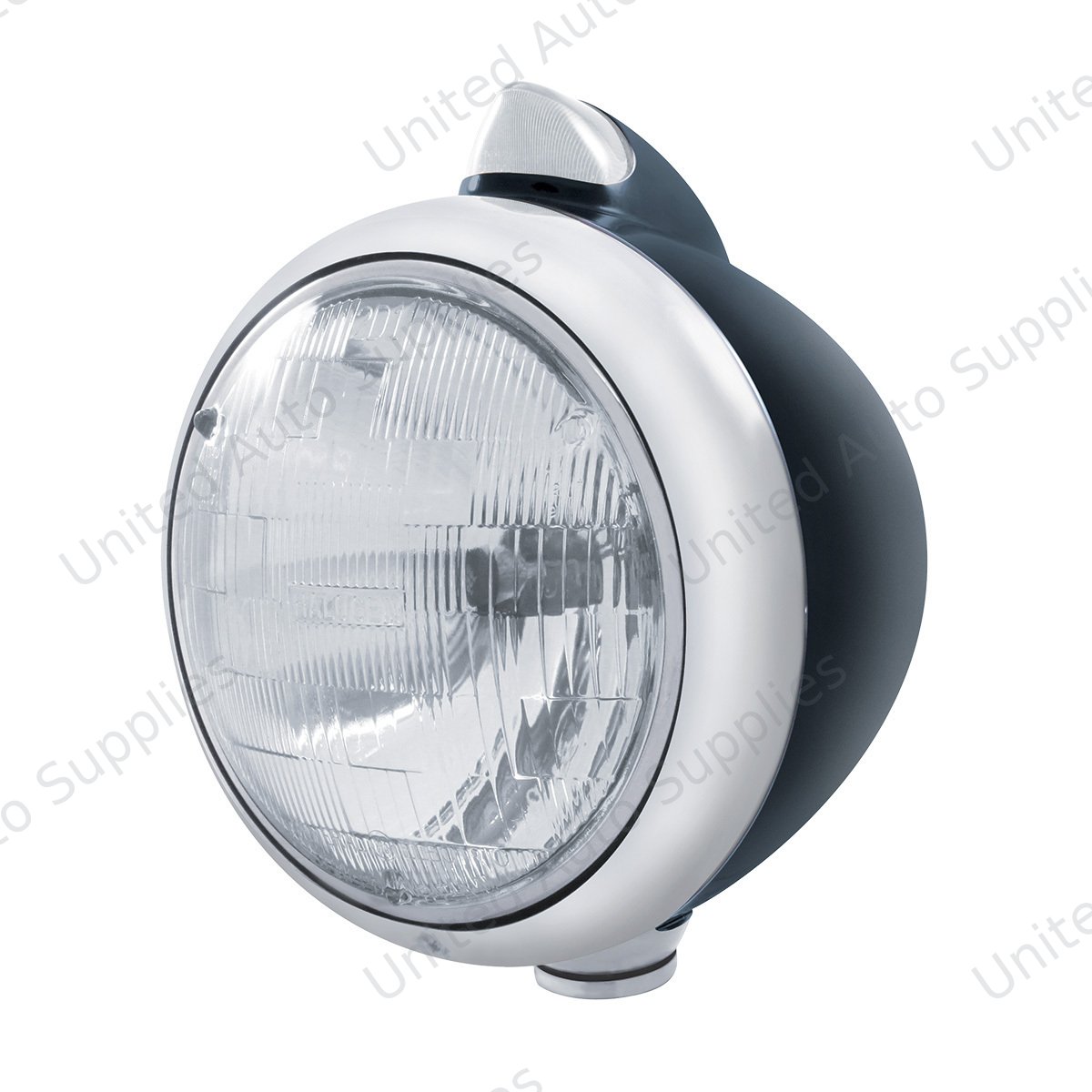 Black Guide 682-C Headlight H6024 & Original Style LED Signal - Clear Lens