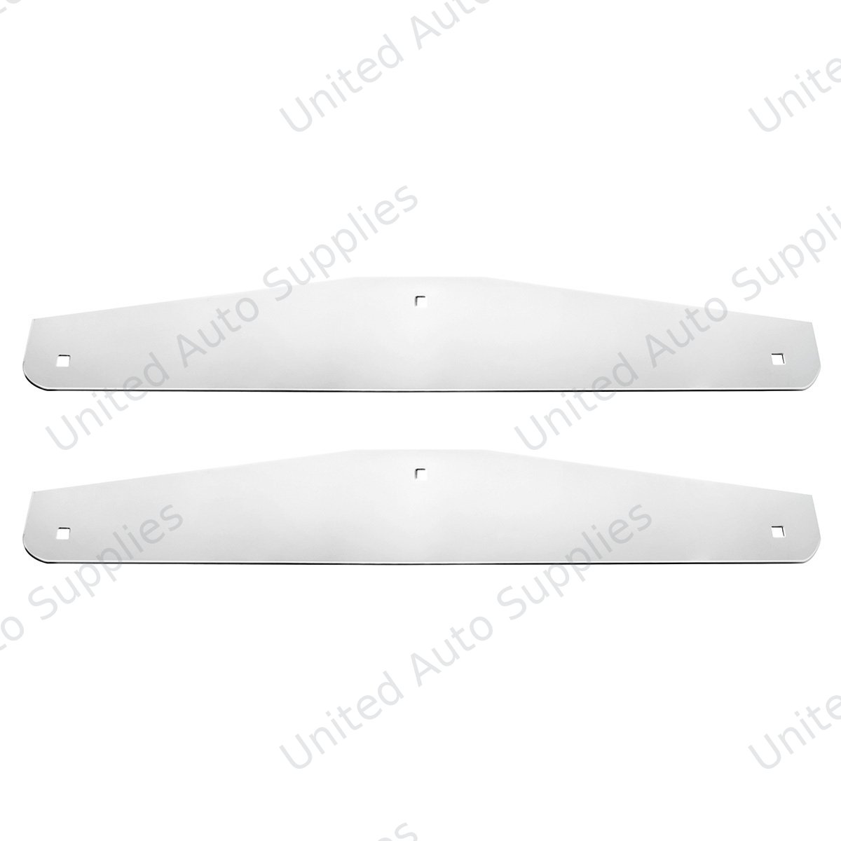 4" X 24" Chrome Standard Bottom Mud Flap Plate - Bolt Thru (Box of 2)
