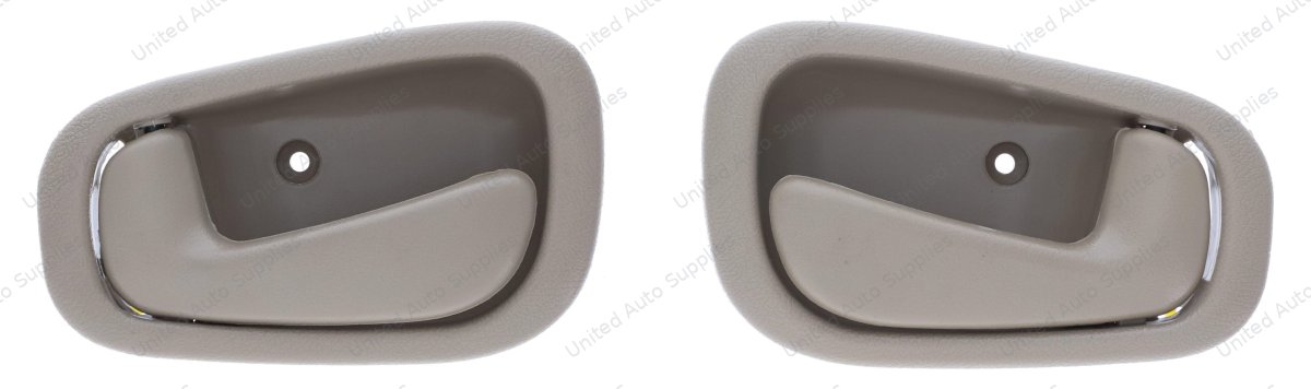 Interior Door Handle LH (Front = Rear), RH (Front = Rear) (2pcs) Plastic Beige for 1998-2002 Chevrolet Prizm