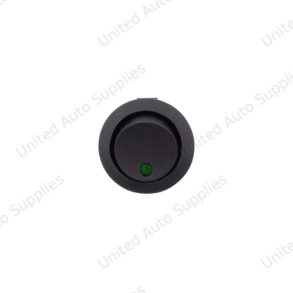 Green LED Round Rocker 10 Amp 12V On/Off 1/2" Dia. 1 Pc.