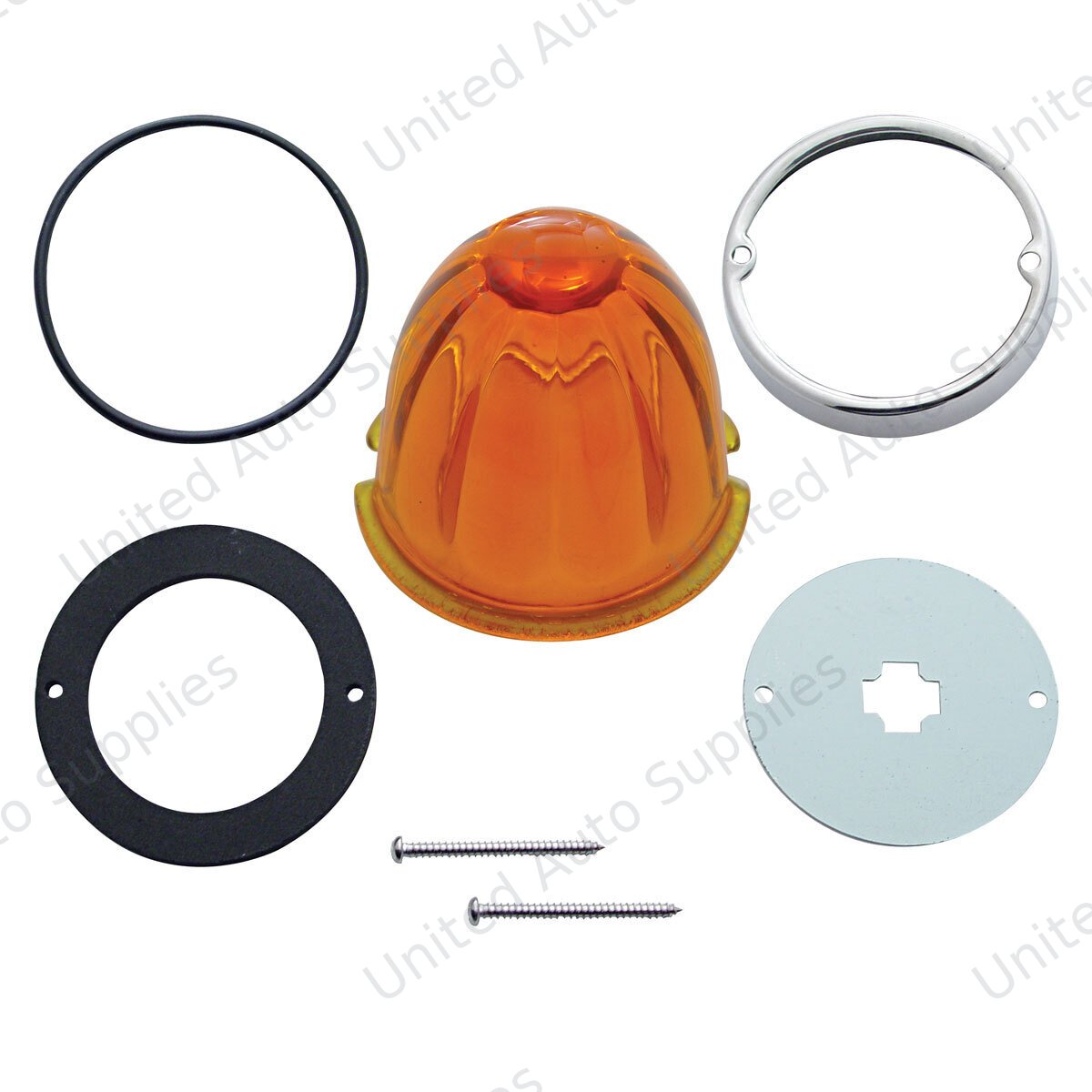 Grakon 1000 Cab Light Conversion Kit With Watermelon Glass Lens & Twist In Base - Amber
