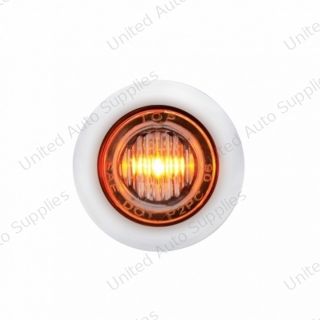 3 LED 3/4" Mini Light With Bezel (Clearance/Marker) - Amber LED/Clear Lens