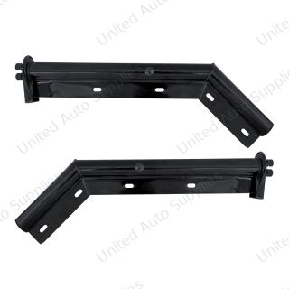28" Black 45-Degree Angled Mud Flap Hangers - 1-1/8" Bolt Pattern (Pair)