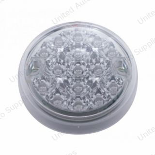 15 LED 3" Single Function Reflector Single Face Light Only - Amber LED/Clear Lens (Bulk)