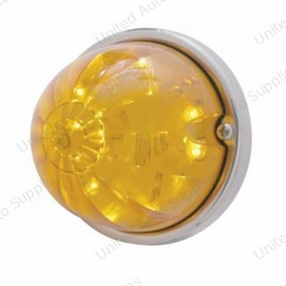 17 LED Watermelon Flush Mount Kit With Low Profile Bezel - Amber LED/Amber Lens