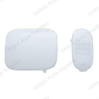 Dome Light Lens 2-Piece Set For 2006+ Freightliner Columbia And Coronado - Clear
