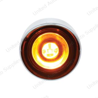 3 High Power LED 1" Clearance/Marker Light With Visor - Amber LED/Amber Lens