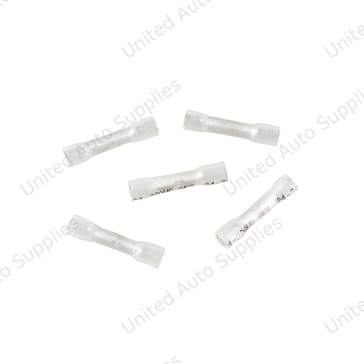 24-22 AWG CS Heat Shrink Butt Connector - Clear (5-Pack)