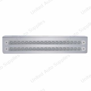12-3/4" Stainless Light Bracket With 2X 19 LED 12" Light Bars - Amber LED/Clear Lens