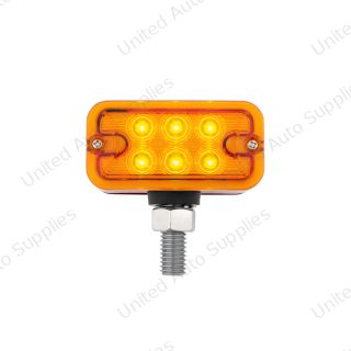 12 LED Dual Function Double Face Light - T-Mount - Amber & Red LED/Amber & Red Lens