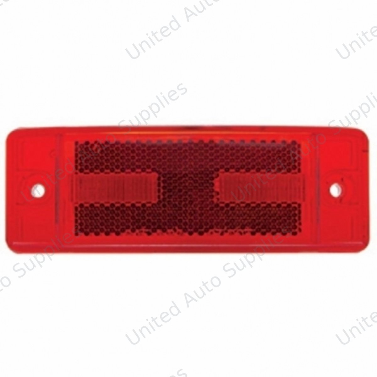 16 LED Rectangular Clearance/Marker Light With Reflex Lens - Red LED/Red Lens