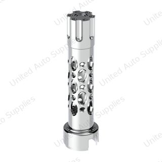 Austin Gun Cylinder Gearshift Knob With 13/15/18 Speed Adapter - Chrome/Vertical