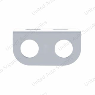 Stainless Mini Light Bracket With Two 13/16" Round Cutouts (Bulk)