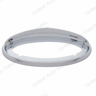 Chrome Bezel With Visor For 7-1/2" X 3" Peterbilt Unibilt Emblem