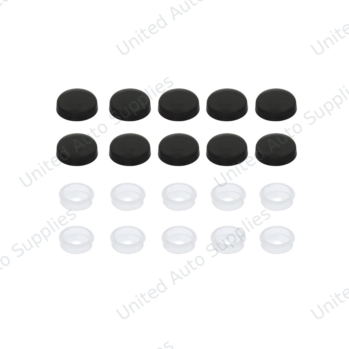 Black Plastic Snap-On Caps For #6 And #8 Screw (10-Pack)