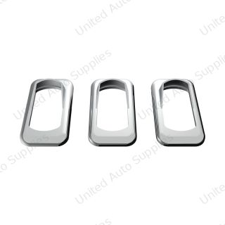 Chrome Plastic Rocker Switch Bezels With Switch Guard (3-Pack)