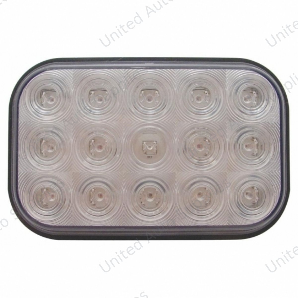 15 LED Rectangular Light (Stop, Turn & Tail) - Red LED/Clear Lens