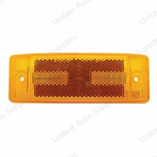 16 LED Rectangular Clearance/Marker Light With Reflex Lens - Amber LED/Amber Lens