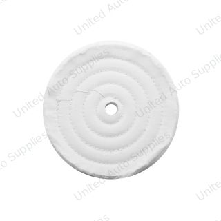 6" White Soft Muslin Buff - 1/2" Arbor