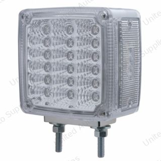 39 LED Reflector Double Face Turn Signal Light - Amber LED/Clear Lens
