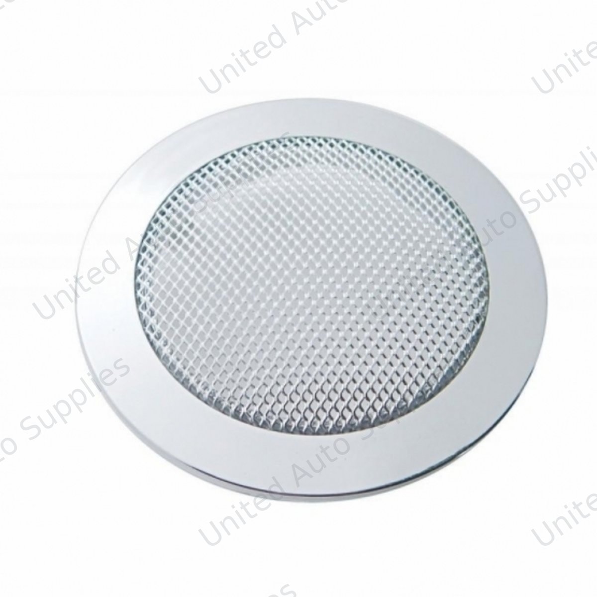 Chrome Small Round Speaker Cover For Various Peterbilt Models, Snap-On