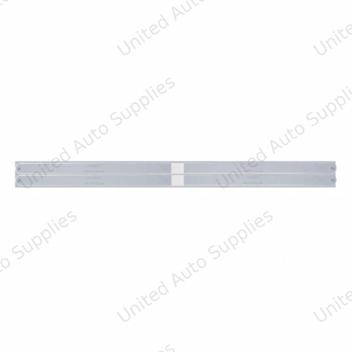 Chrome Top Mud Flap Plate With Four 14 LED 24" Light Bars - Red LED/Chrome Lens (Each)