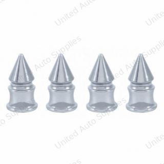 Chrome Spike Valve Caps (4-Pack)