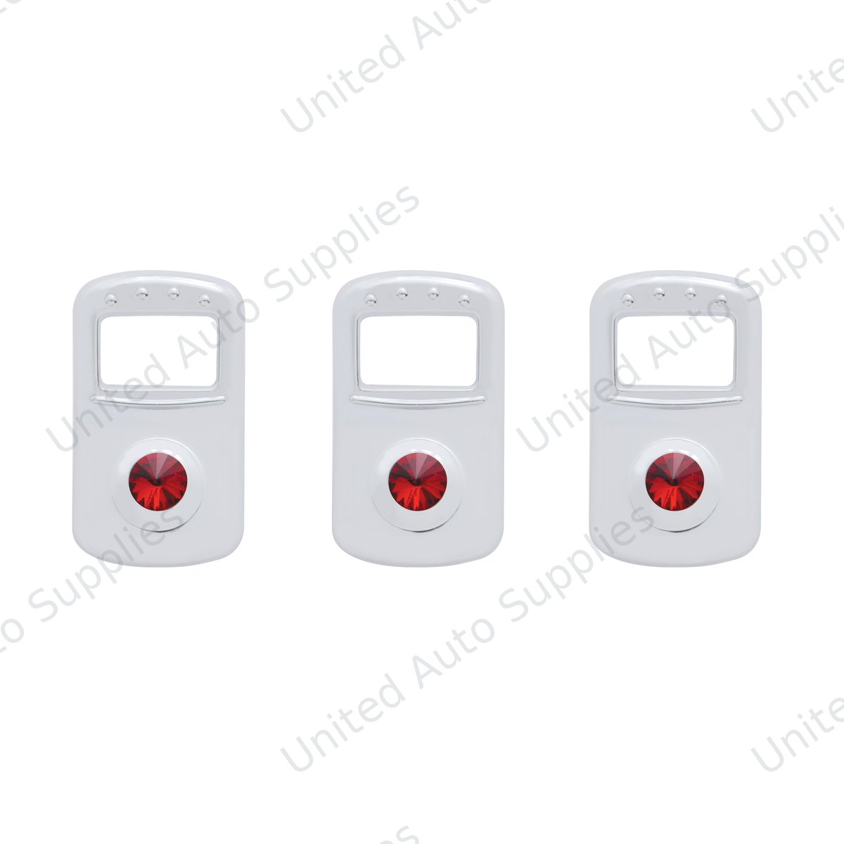 Rocker Switch Cover For Kenworth/Peterbilt - Red Crystal (Card of 3)