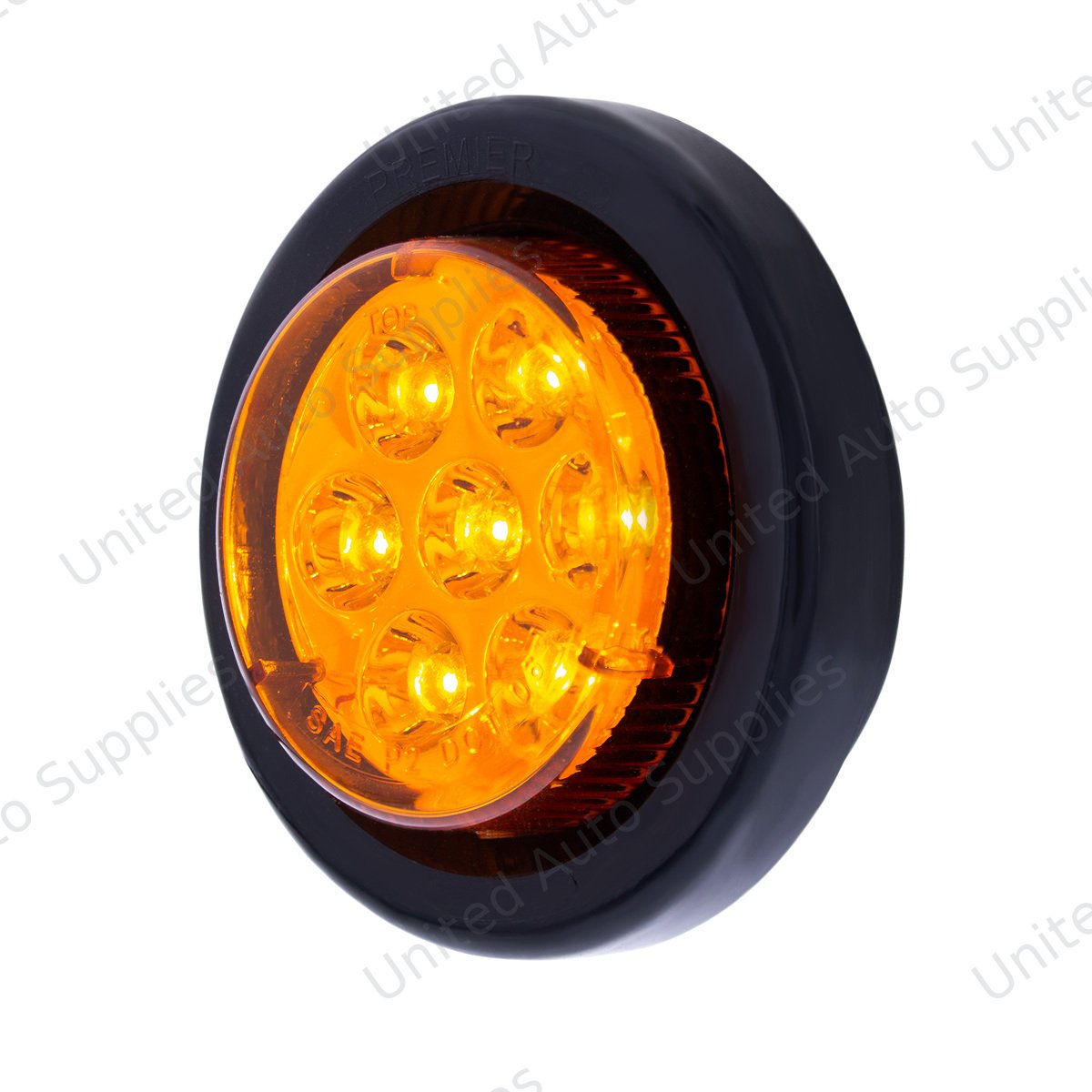 7 LED 2" Round Light Kit (Clearance/Marker) - Amber LED/Amber Lens