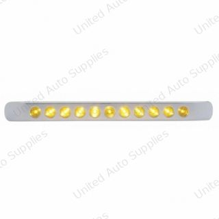 11 LED 17" Turn Signal Light Bar With Bezel - Amber LED/Amber Lens