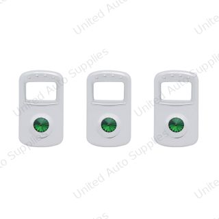 Rocker Switch Cover For Kenworth/Peterbilt- Green Crystal (Card of 3)