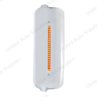 Mirror Cover With 19 Amber LED 12" Reflector Light Bar For Pre-2005 FL Century- Driver -Amber Lens