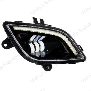 34 LED Black Fog Light With LED Light Bar For 2018-2024 Freightliner Cascadia - Passenger
