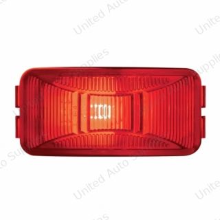 Single Bulb Rectangular Light (Clearance/Marker) - Red Lens