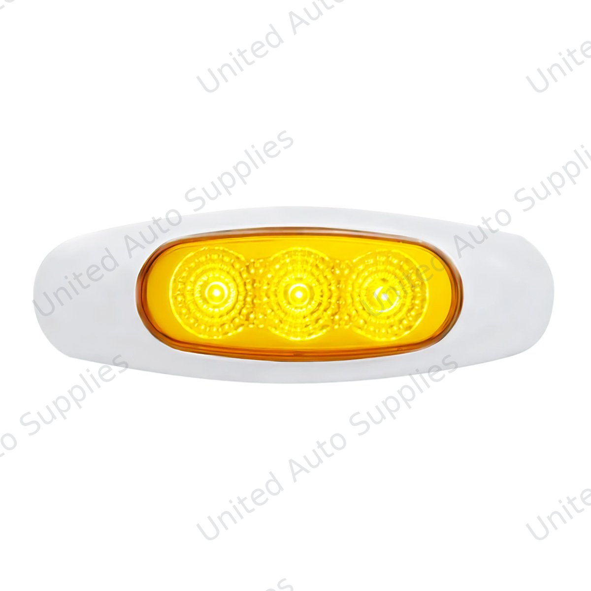 3 LED Reflector Light (Clearance/Marker) - Amber LED/Amber Lens (Bulk)