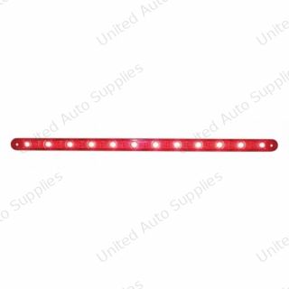 12 LED 12" Ultra Slim Light Bar Only (Stop, Turn & Tail) - Red LED/Red Lens (Bulk)