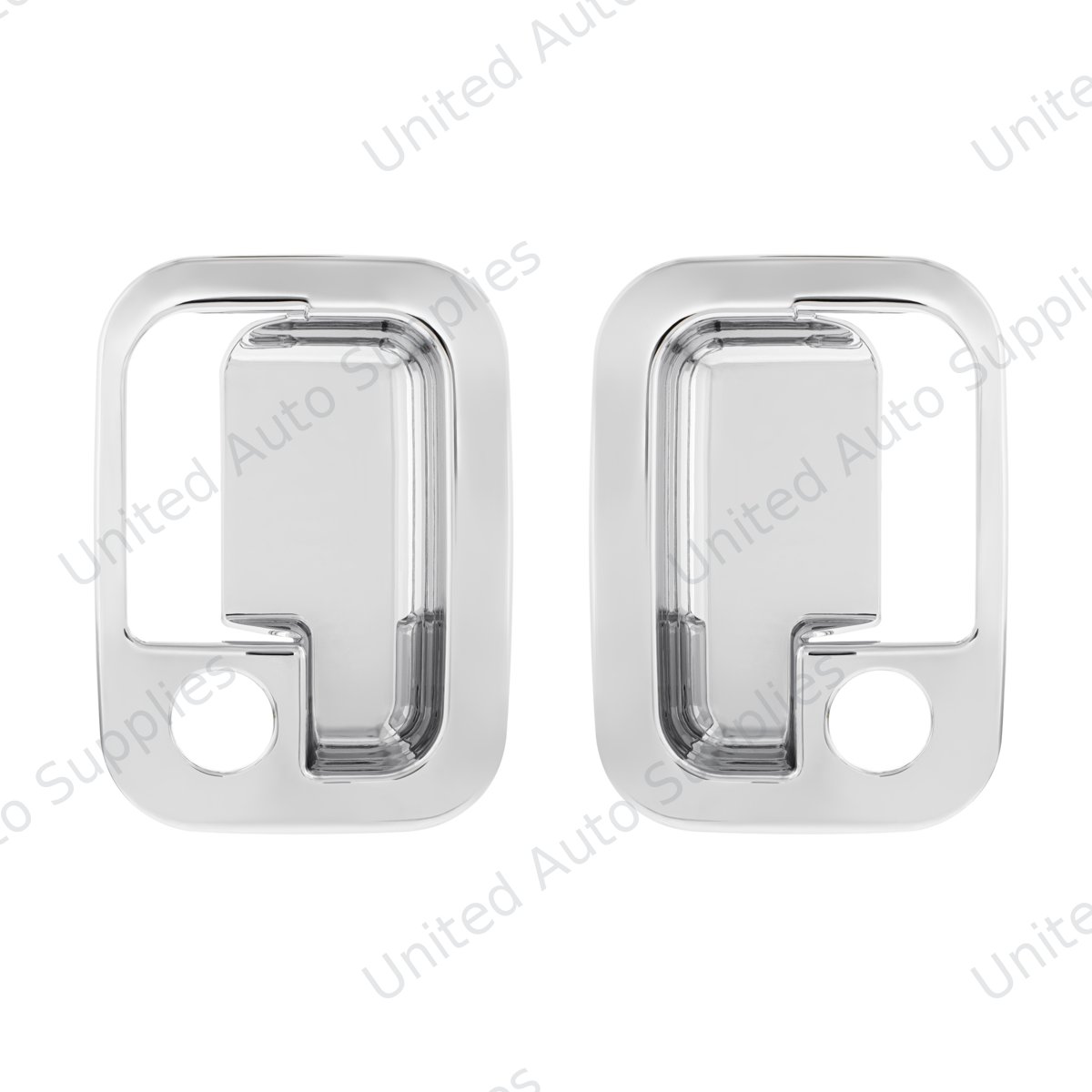 Chrome Exterior Door Handle Cover For 2003+ Kenworth & 2004+ Peterbilt Trucks- Pair (Driver & Passenger)