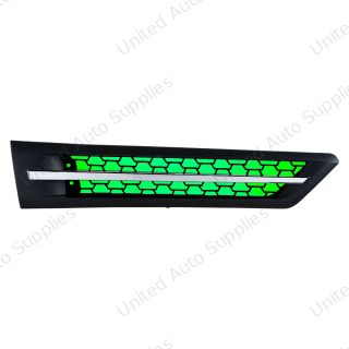 Hood Air Intake Grille With Green LED For 2018-2024 Freightliner Cascadia 126 - Passenger
